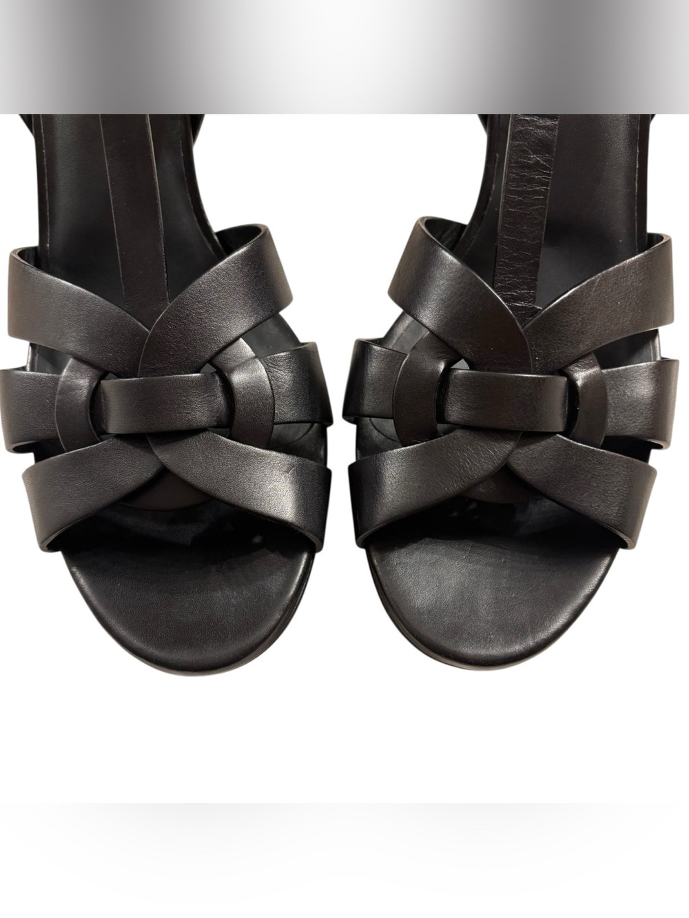 Saint Laurent | Tribute Platform Sandals Black Leather | EU 41 - Picture 9 of 16